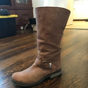 Steve Madden Mid Calf Cognac Genuine Leather Boot